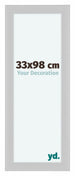 Como MDF Cornice 33x98cm Bianco Lucente Davanti Dimensione | Yourdecoration.it