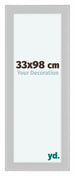 Como MDF Cornice 33x98cm Bianco Opaco Davanti Dimensione | Yourdecoration.it