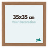 Como MDF Cornice 35x35cm Noce Chiaro Davanti Dimensione | Yourdecoration.it