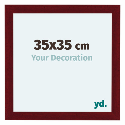 Como MDF Cornice 35x35cm Vino Rosso Spazzato Davanti Dimensione | Yourdecoration.it