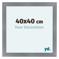 Como MDF Cornice 40x40cm Alluminio Spazzolato Davanti Dimensione | Yourdecoration.it