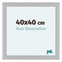 Como MDF Cornice 40x40cm Bianco Grana Di Legno Davanti Dimensione | Yourdecoration.it