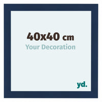 Como MDF Cornice 40x40cm Blu Scuro Spazzato Davanti Dimensione | Yourdecoration.it
