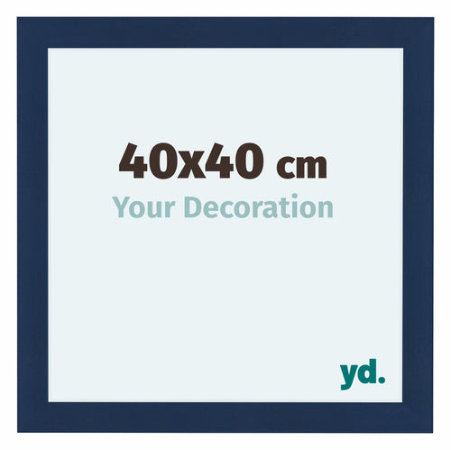 Como MDF Cornice 40x40cm Blu Scuro Spazzato Davanti Dimensione | Yourdecoration.it