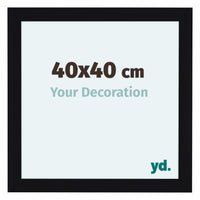 Como MDF Cornice 40x40cm Nero Lucente Davanti Dimensione | Yourdecoration.it