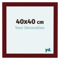 Como MDF Cornice 40x40cm Vino Rosso Spazzato Davanti Dimensione | Yourdecoration.it