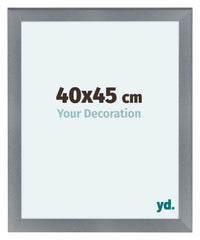 Como MDF Cornice 40x45cm Alluminio Spazzolato Davanti Dimensione | Yourdecoration.it