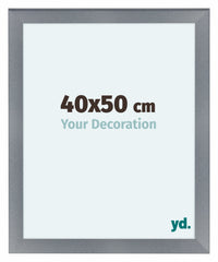 Como MDF Cornice 40x50cm Alluminio Spazzolato Davanti Dimensione | Yourdecoration.it