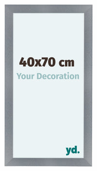 Como MDF Cornice 40x70cm Alluminio Spazzolato Davanti Dimensione | Yourdecoration.it