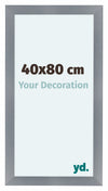Como MDF Cornice 40x80cm Alluminio Spazzolato Davanti Dimensione | Yourdecoration.it