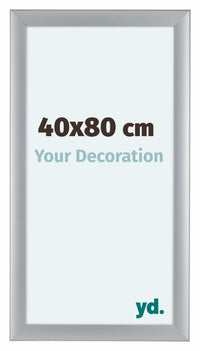 Como MDF Cornice 40x80cm Argento Opaco Davanti Dimensione | Yourdecoration.it