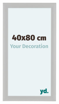 Como MDF Cornice 40x80cm Bianco Grana Di Legno Davanti Dimensione | Yourdecoration.it