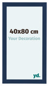 Como MDF Cornice 40x80cm Blu Scuro Spazzato Davanti Dimensione | Yourdecoration.it
