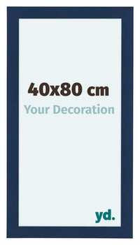 Como MDF Cornice 40x80cm Blu Scuro Spazzato Davanti Dimensione | Yourdecoration.it