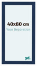 Como MDF Cornice 40x80cm Blu Scuro Spazzato Davanti Dimensione | Yourdecoration.it