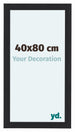 Como MDF Cornice 40x80cm Nero Grana Di Legno Davanti Dimensione | Yourdecoration.it