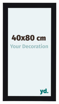 Como MDF Cornice 40x80cm Nero Lucente Davanti Dimensione | Yourdecoration.it