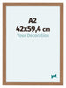Como MDF Cornice 42x59 4cm A2 Noce Chiaro Davanti Dimensione | Yourdecoration.it