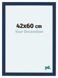 Como MDF Cornice 42x60cm Blu Scuro Spazzato Davanti Dimensione | Yourdecoration.it