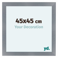 Como MDF Cornice 45x45cm Alluminio Spazzolato Davanti Dimensione | Yourdecoration.it