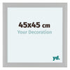 Como MDF Cornice 45x45cm Bianco Grana Di Legno Davanti Dimensione | Yourdecoration.it