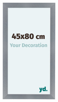 Como MDF Cornice 45x80cm Alluminio Spazzolato Davanti Dimensione | Yourdecoration.it