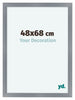 Como MDF Cornice 48x68cm Alluminio Spazzolato Davanti Dimensione | Yourdecoration.it
