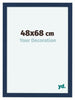 Como MDF Cornice 48x68cm Blu Scuro Spazzato Davanti Dimensione | Yourdecoration.it