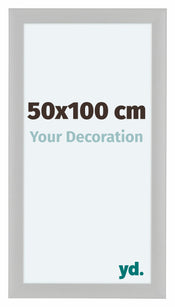 Como MDF Cornice 50x100cm Grana Di Legno Bianco Davanti Dimensione | Yourdecoration.it