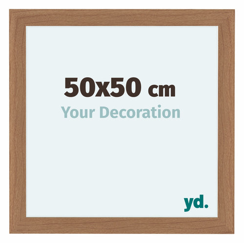 Como MDF Cornice 50x50cm Noce Chiaro Davanti Dimensione | Yourdecoration.it