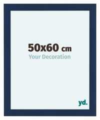 Como MDF Cornice 50x60cm Blu Scuro Spazzato Davanti Dimensione | Yourdecoration.it