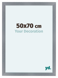 Como MDF Cornice 50x70cm Alluminio Spazzolato Davanti Dimensione | Yourdecoration.it