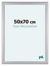 Como MDF Cornice 50x70cm Argento Opaco Davanti Dimensione | Yourdecoration.it