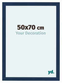 Como MDF Cornice 50x70cm Blu Scuro Spazzato Davanti Dimensione | Yourdecoration.it