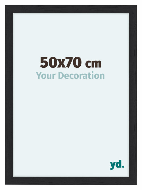 Como MDF Cornice 50x70cm Nero Grana Di Legno Davanti Dimensione | Yourdecoration.it