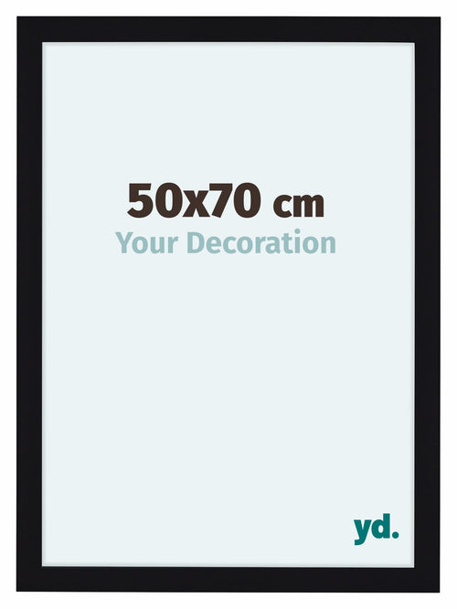 Como MDF Cornice 50x70cm Nero Lucente Davanti Dimensione | Yourdecoration.it
