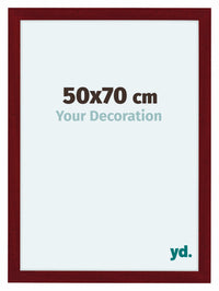 Como MDF Cornice 50x70cm Vino Rosso Spazzato Davanti Dimensione | Yourdecoration.it