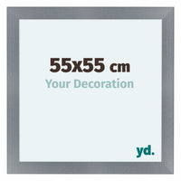 Como MDF Cornice 55x55cm Alluminio Spazzolato Davanti Dimensione | Yourdecoration.it