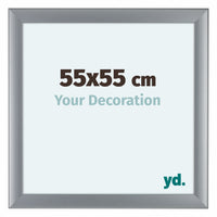 Como MDF Cornice 55x55cm Argento Opaco Davanti Dimensione | Yourdecoration.it
