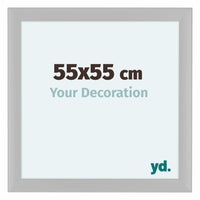 Como MDF Cornice 55x55cm Bianco Grana Di Legno Davanti Dimensione | Yourdecoration.it