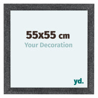 Como MDF Cornice 55x55cm Grigio Spazzato Davanti Dimensione | Yourdecoration.it