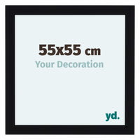 Como MDF Cornice 55x55cm Nero Lucente Davanti Dimensione | Yourdecoration.it