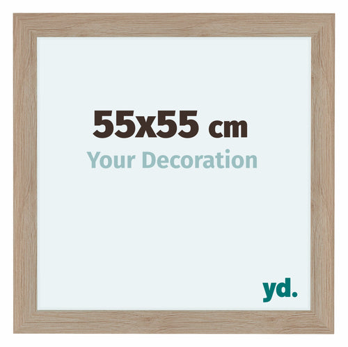 Como MDF Cornice 55x55cm Quercia Chiaro Davanti Dimensione | Yourdecoration.it