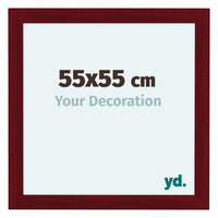 Como MDF Cornice 55x55cm Vino Rosso Spazzato Davanti Dimensione | Yourdecoration.it