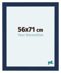 Como MDF Cornice 56x71cm Blu Scuro Spazzato Davanti Dimensione | Yourdecoration.it