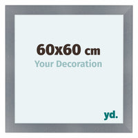 Como MDF Cornice 60x60cm Alluminio Spazzolato Davanti Dimensione | Yourdecoration.it