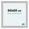 Como MDF Cornice 60x60cm Bianco Opaco Davanti Dimensione | Yourdecoration.it