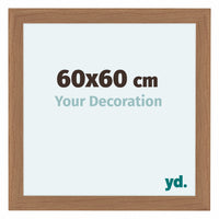 Como MDF Cornice 60x60cm Noce Chiaro Davanti Dimensione | Yourdecoration.it