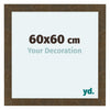 Como MDF Cornice 60x60cm Oro Antico Davanti Dimensione | Yourdecoration.it