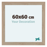 Como MDF Cornice 60x60cm Quercia Chiaro Davanti Dimensione | Yourdecoration.it